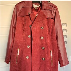 Beautiful deep red trench Iman coat